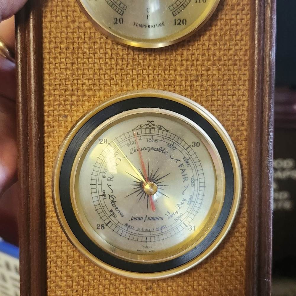 Gold and Brown Wall Clock with Mid-Century Modern Design
